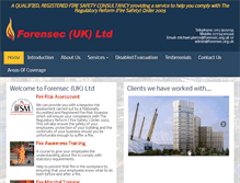 Tablet Screenshot of forensec.org.uk